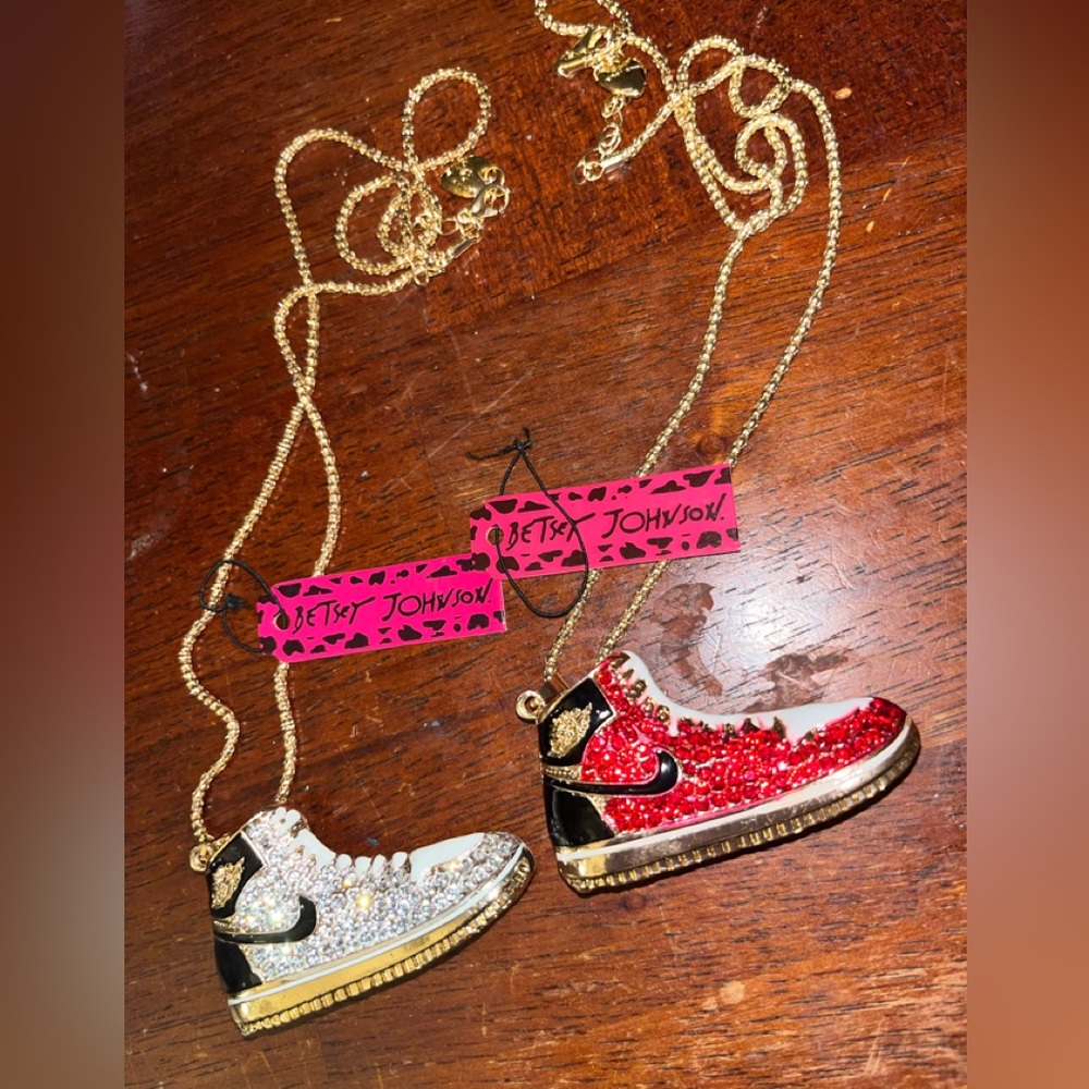 Betsey Johnson necklace Nike shoe lot